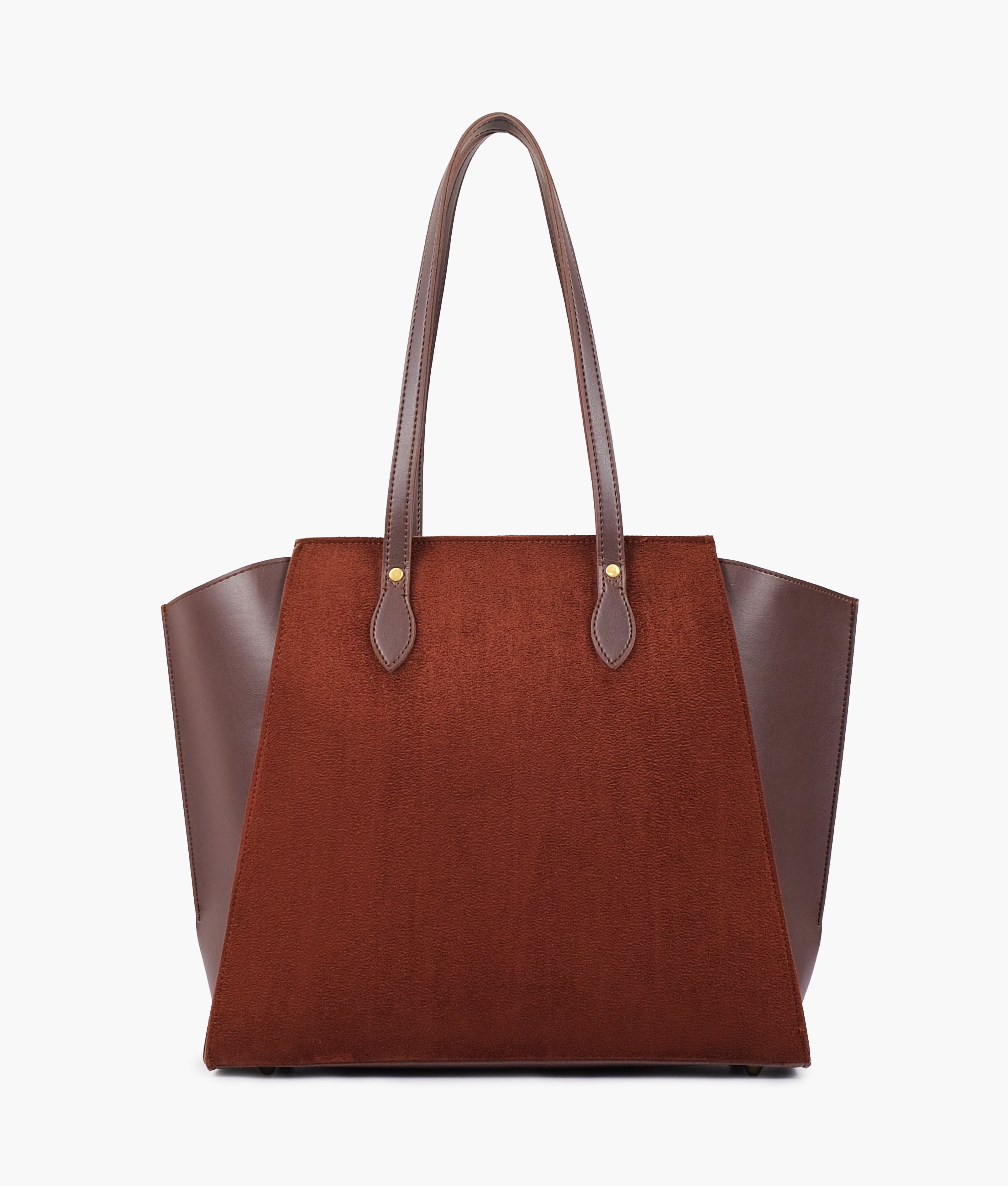 RTW Creation - Dark brown suede classic tote bag