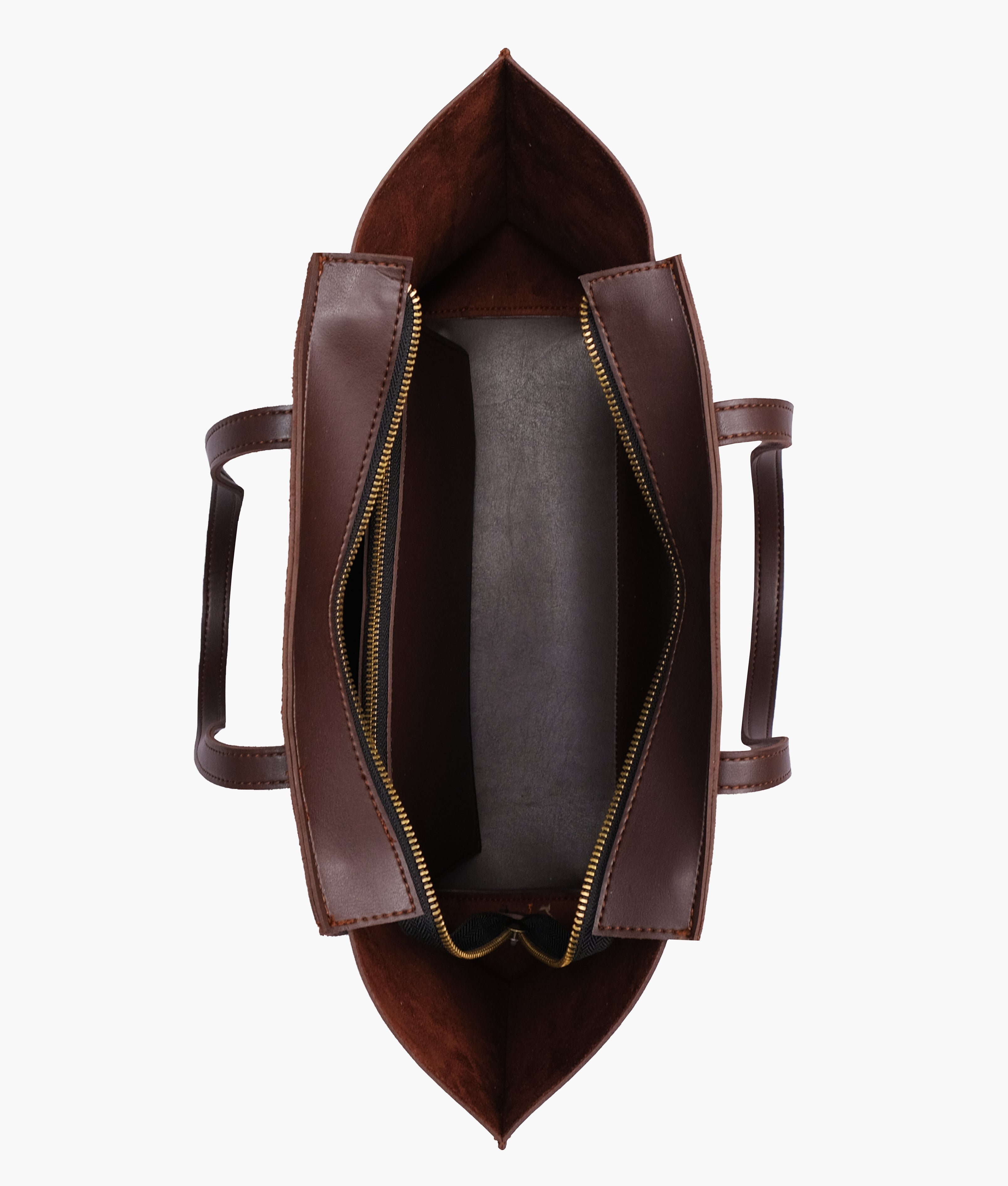 RTW Creation - Dark brown suede classic tote bag