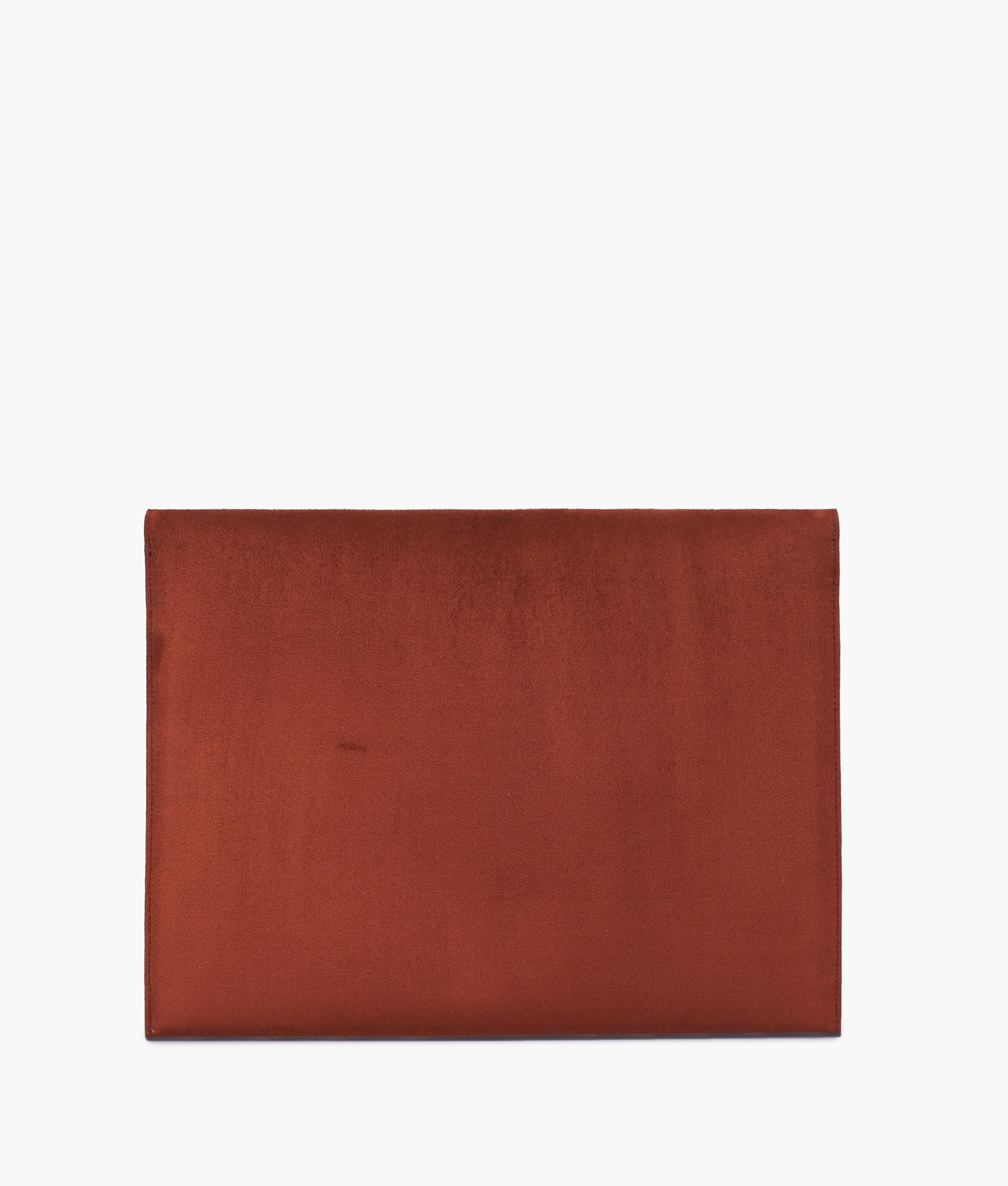RTW Creation - Dark brown suede laptop sleeve 17