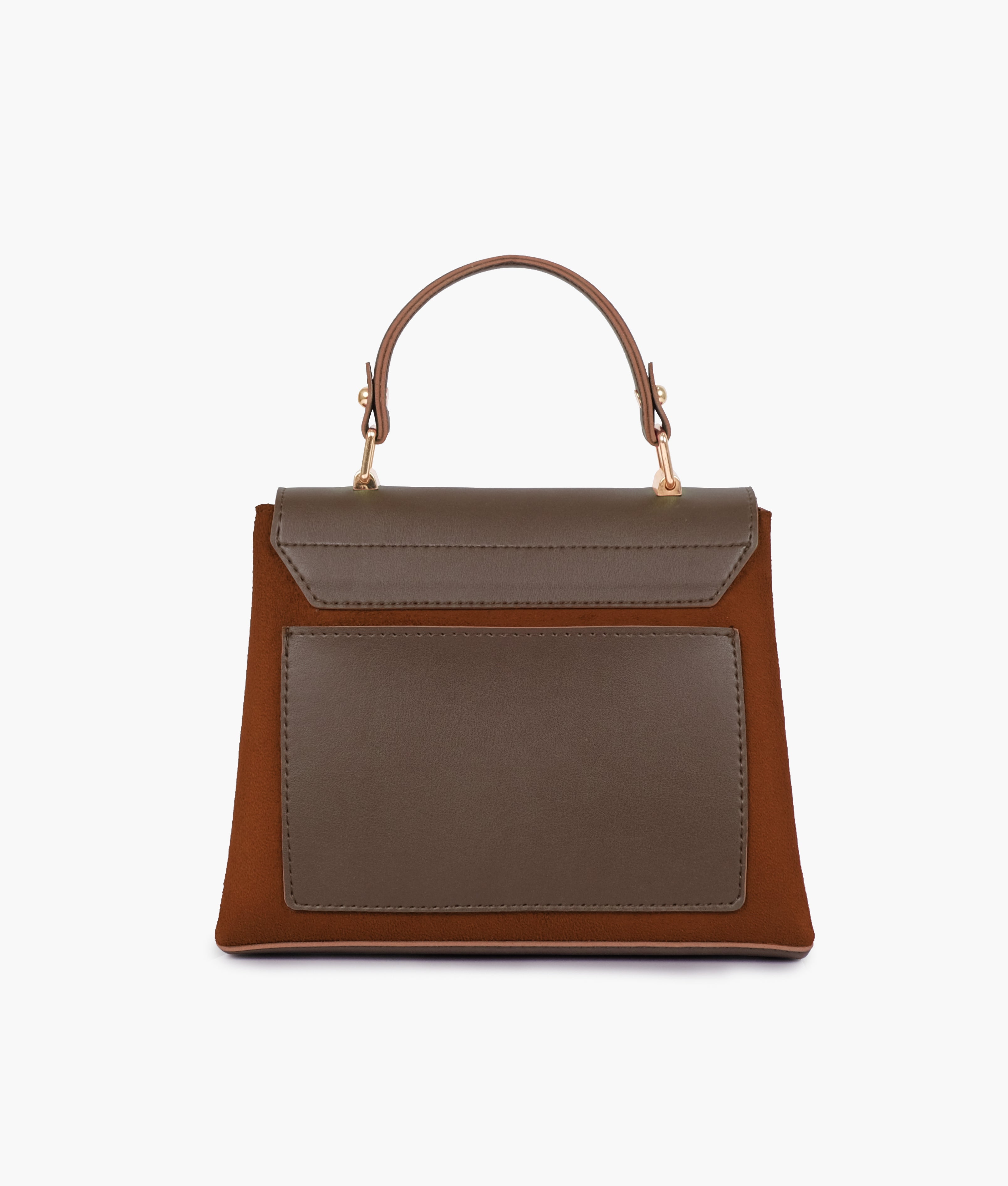 RTW Creation - Dark brown suede mini top-handle bag