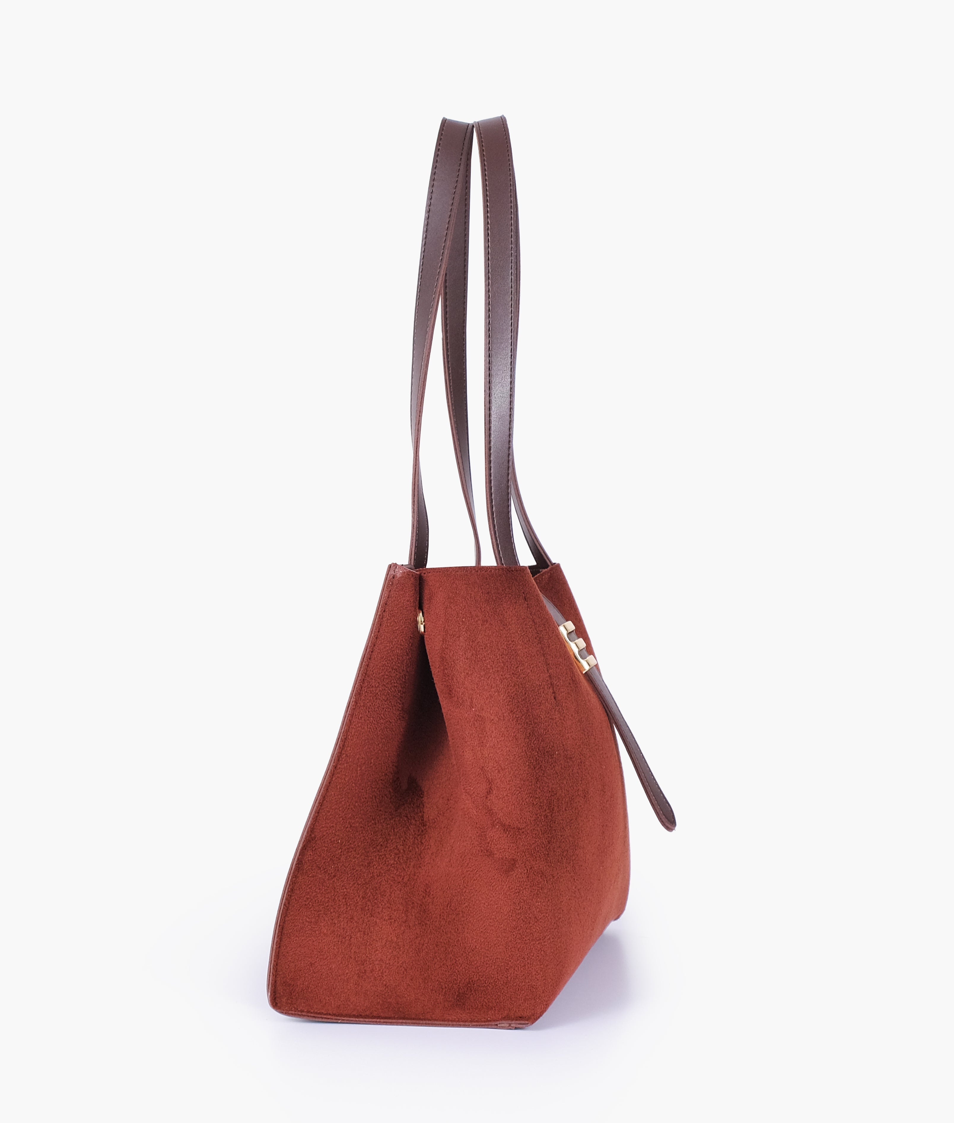 RTW Creation - Dark brown suede mini tote bag