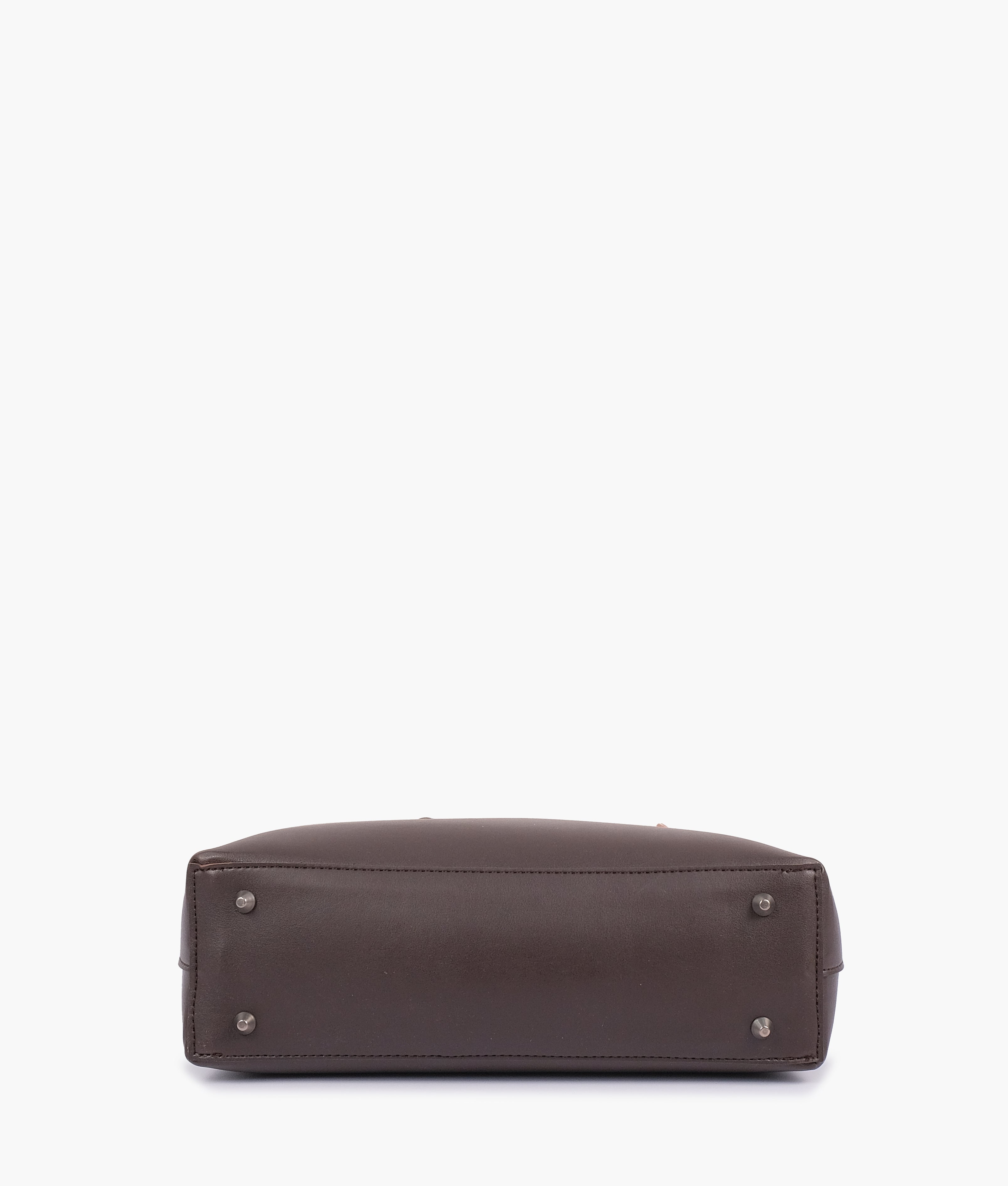 RTW Creation - Dark brown tote bag with detachable pouch