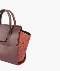RTW Creation - Dark brown trapeze handbag