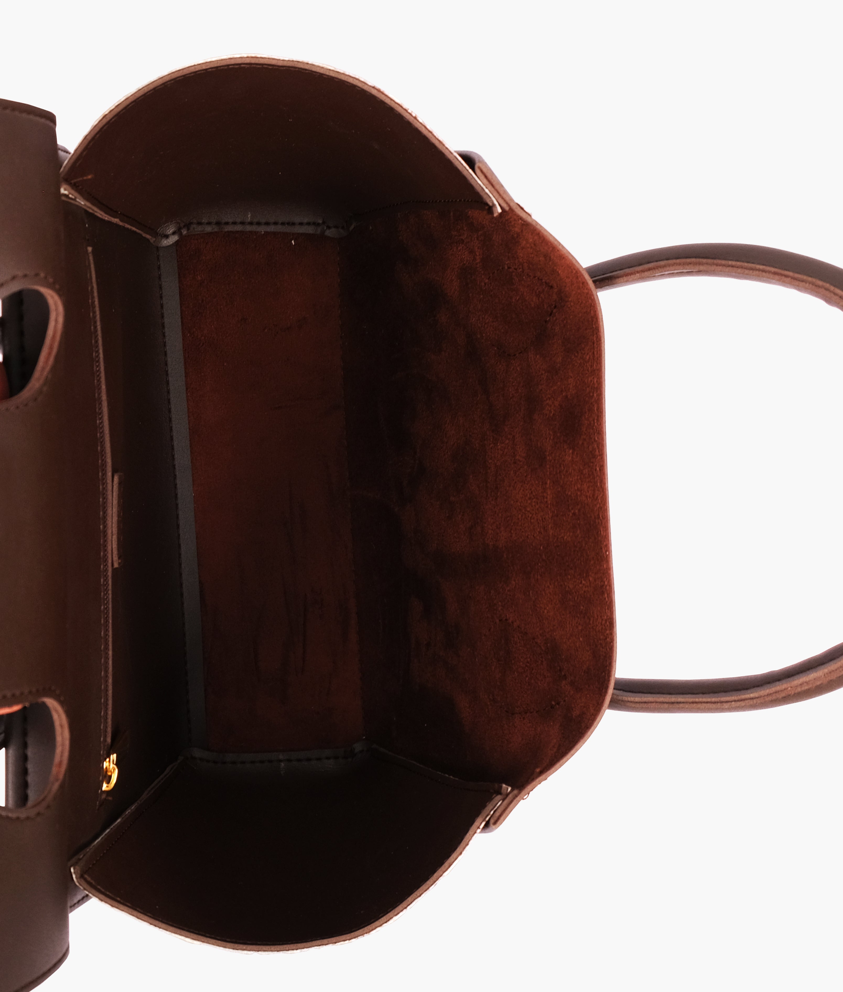 RTW Creation - Dark brown trapeze handbag