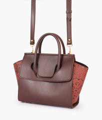 RTW Creation - Dark brown trapeze handbag