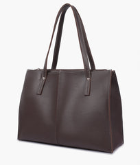 RTW Creation - Dark brown work tote bag