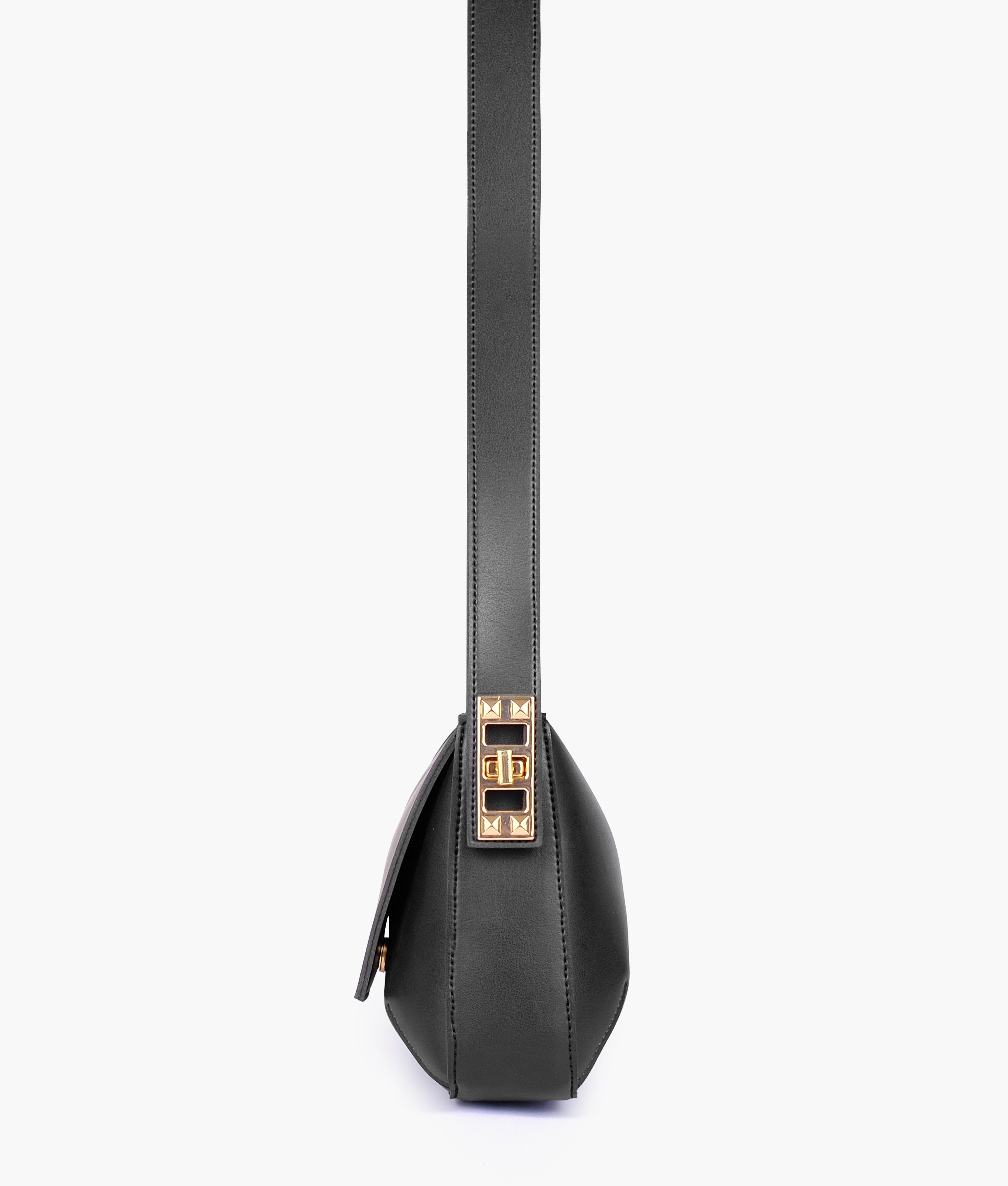 RTW Creation - Black mini flap bag