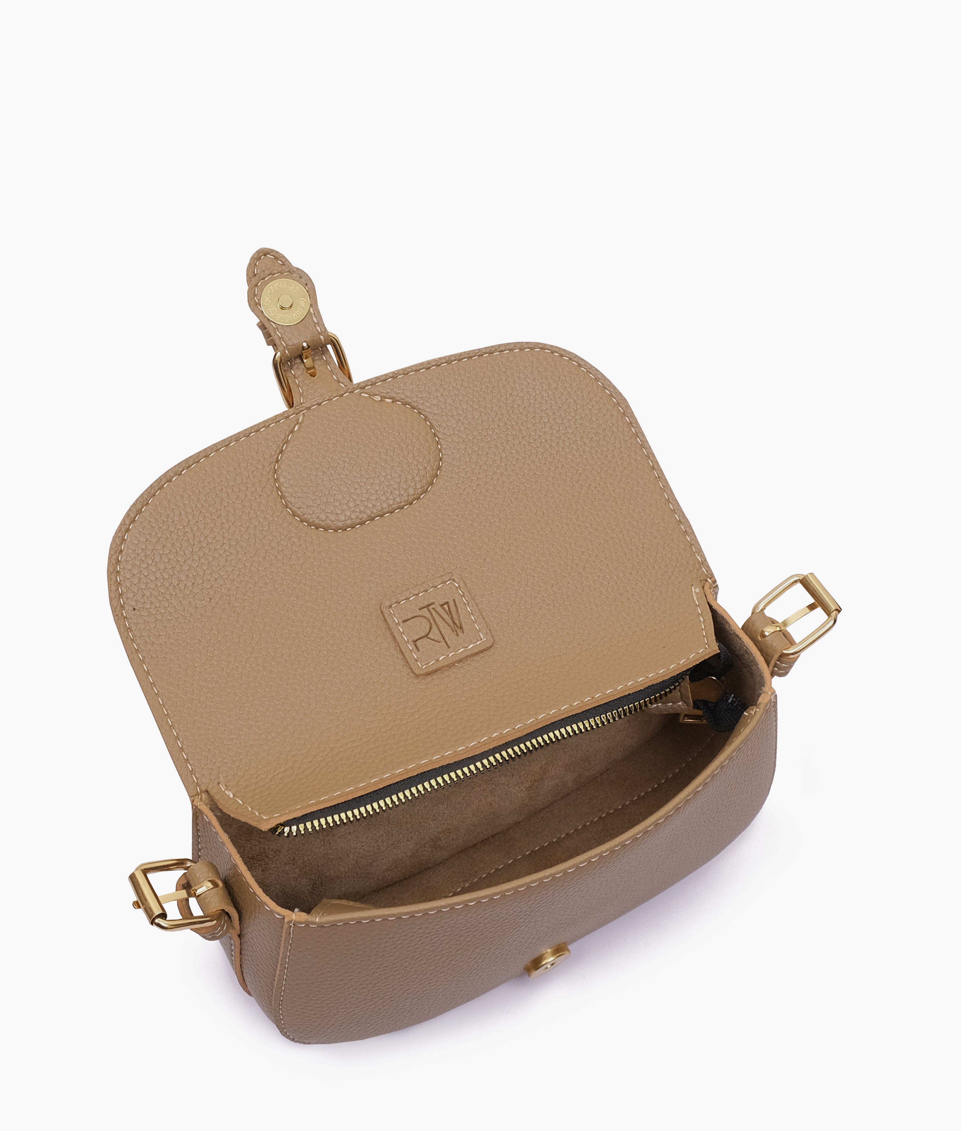 RTW Creation - Coffee east-west shoulder bag