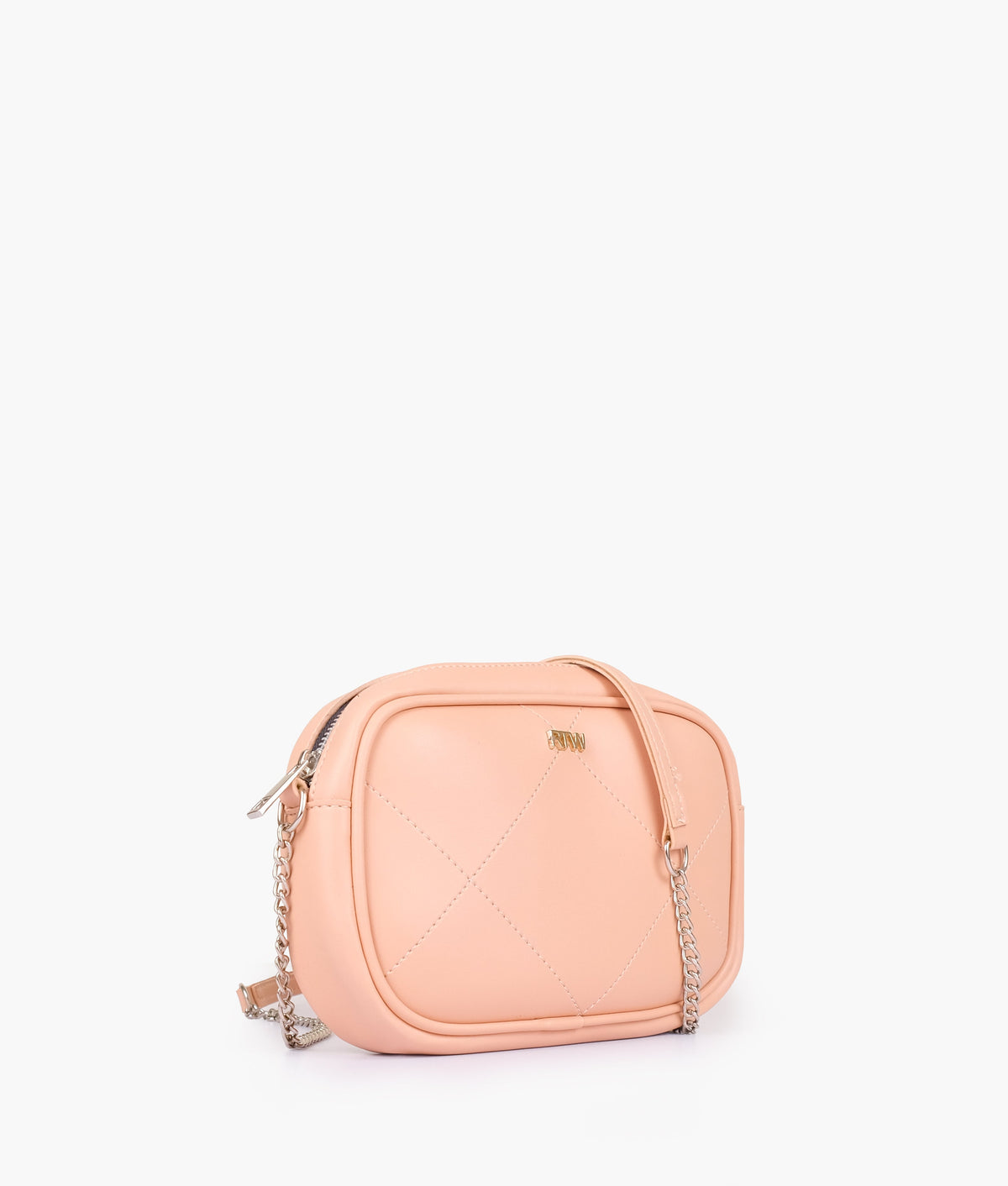 RTW Creation - Peach mini quilted crossbody bag