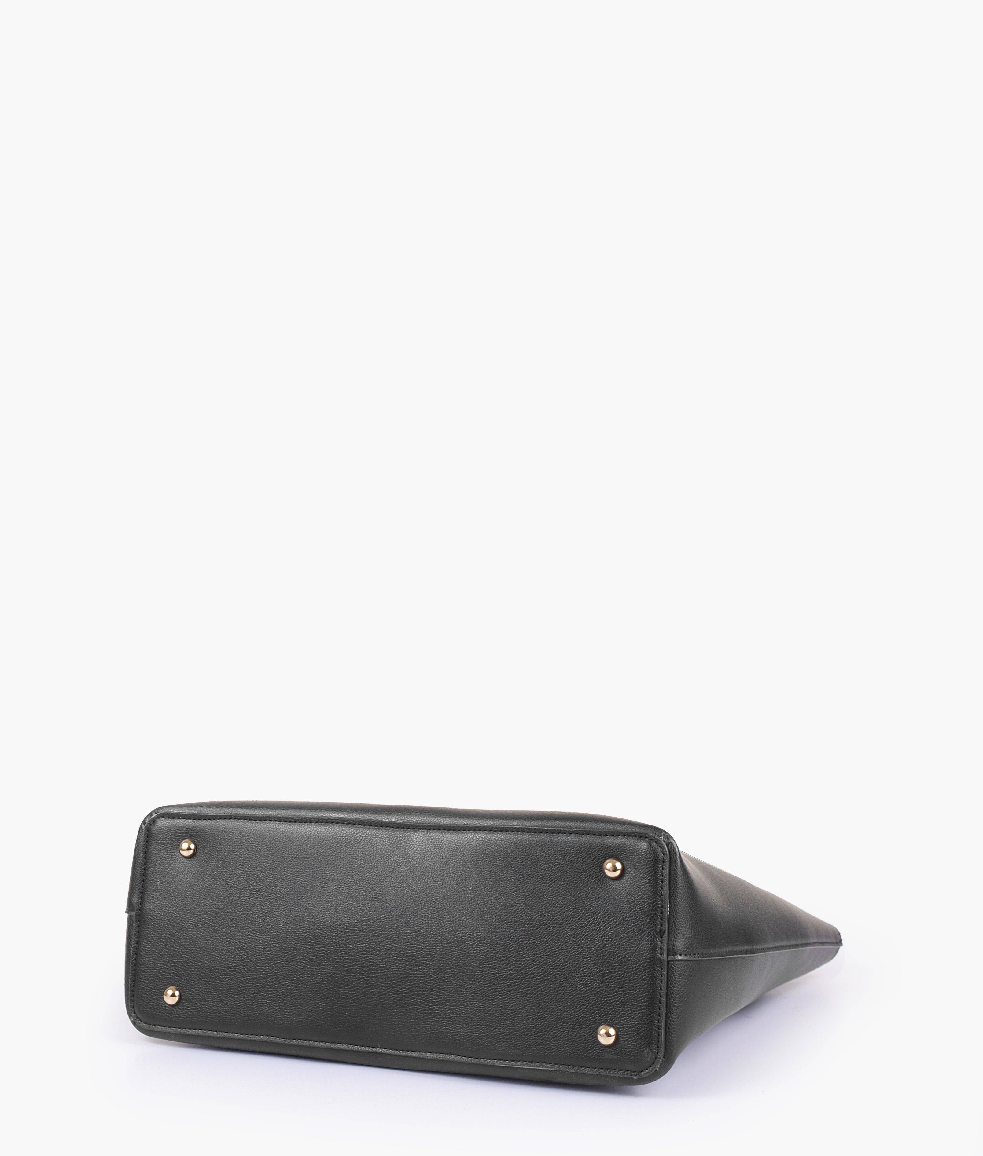 RTW Creation - Black front pocket tote bag