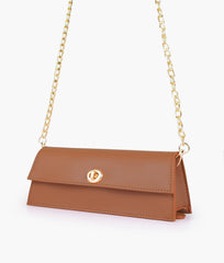 RTW Creation - Tan elongated clutch bag