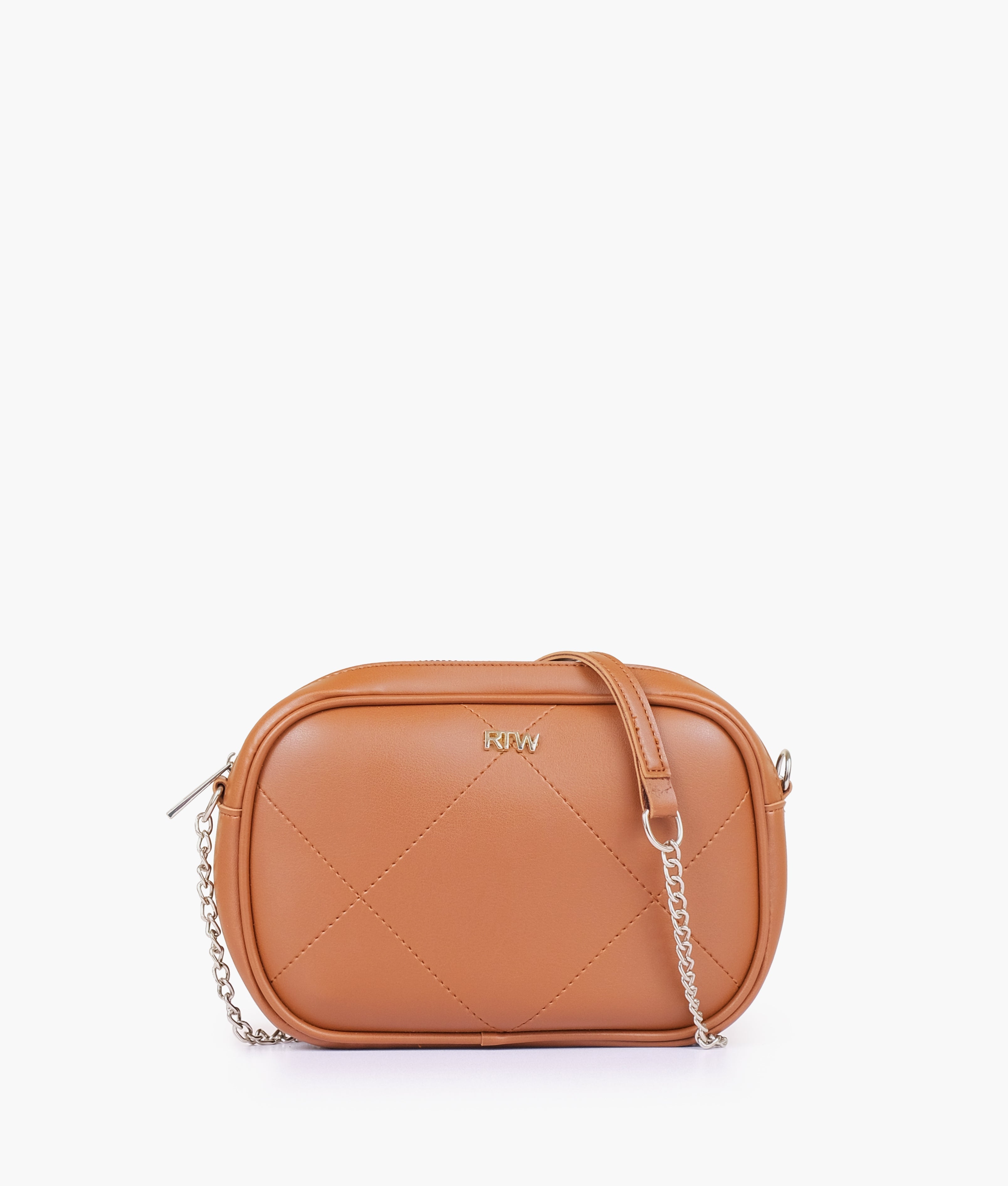 RTW Creation - Horse brown mini quilted crossbody bag