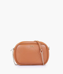 RTW Creation - Horse brown mini quilted crossbody bag
