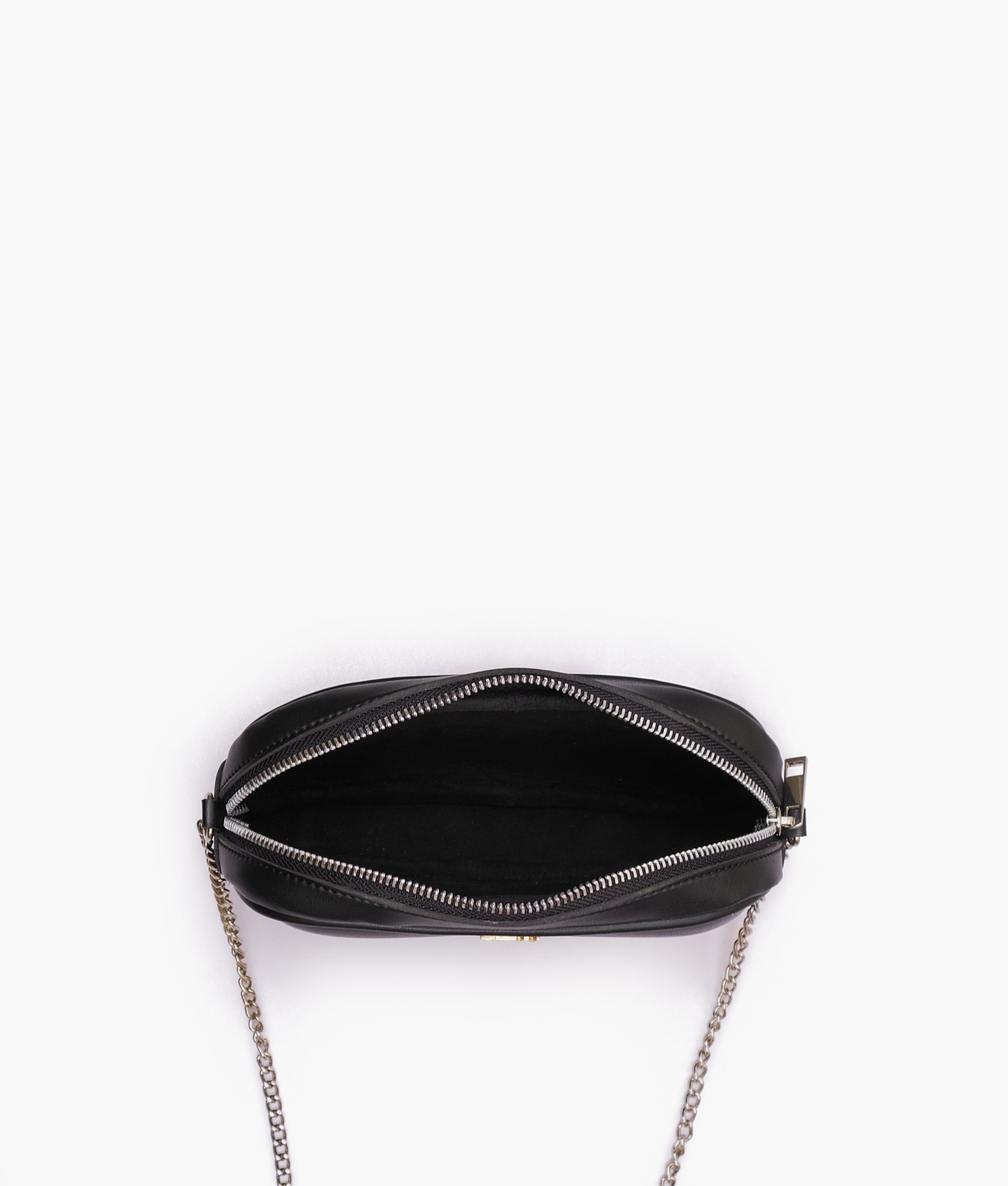 RTW Creation - Black and brown mini quilted crossbody bag