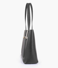 RTW Creation - Black front pocket tote bag