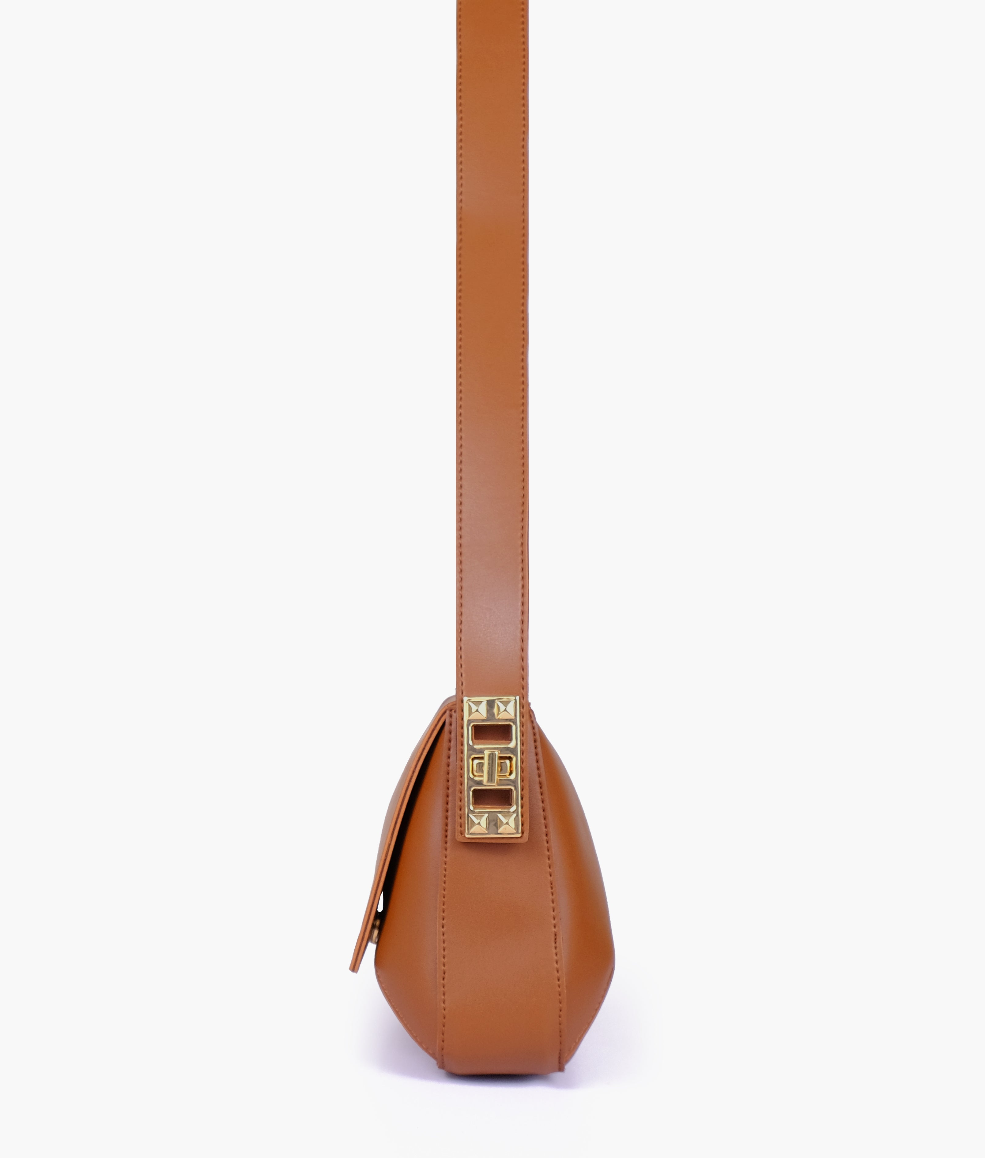RTW Creation - Brown mini flap bag