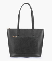 RTW Creation - Black front pocket tote bag