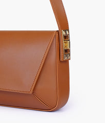 RTW Creation - Brown mini flap bag
