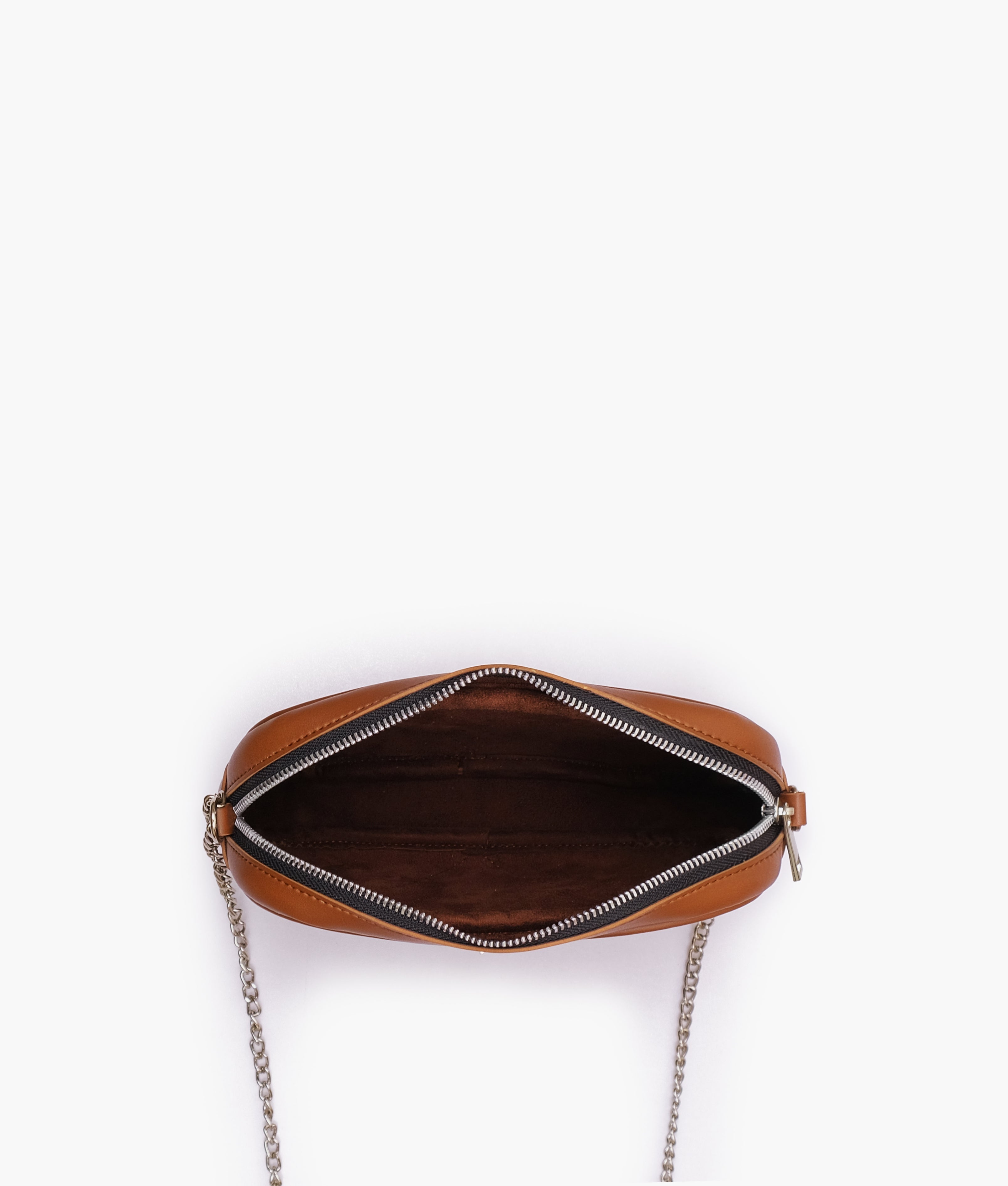 RTW Creation - Horse brown mini quilted crossbody bag