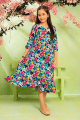 Shop Printed Georgette full-length dresses for girls. Perfect for special occasion