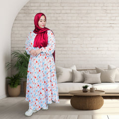 Bustangi Printed Chiffon Dress