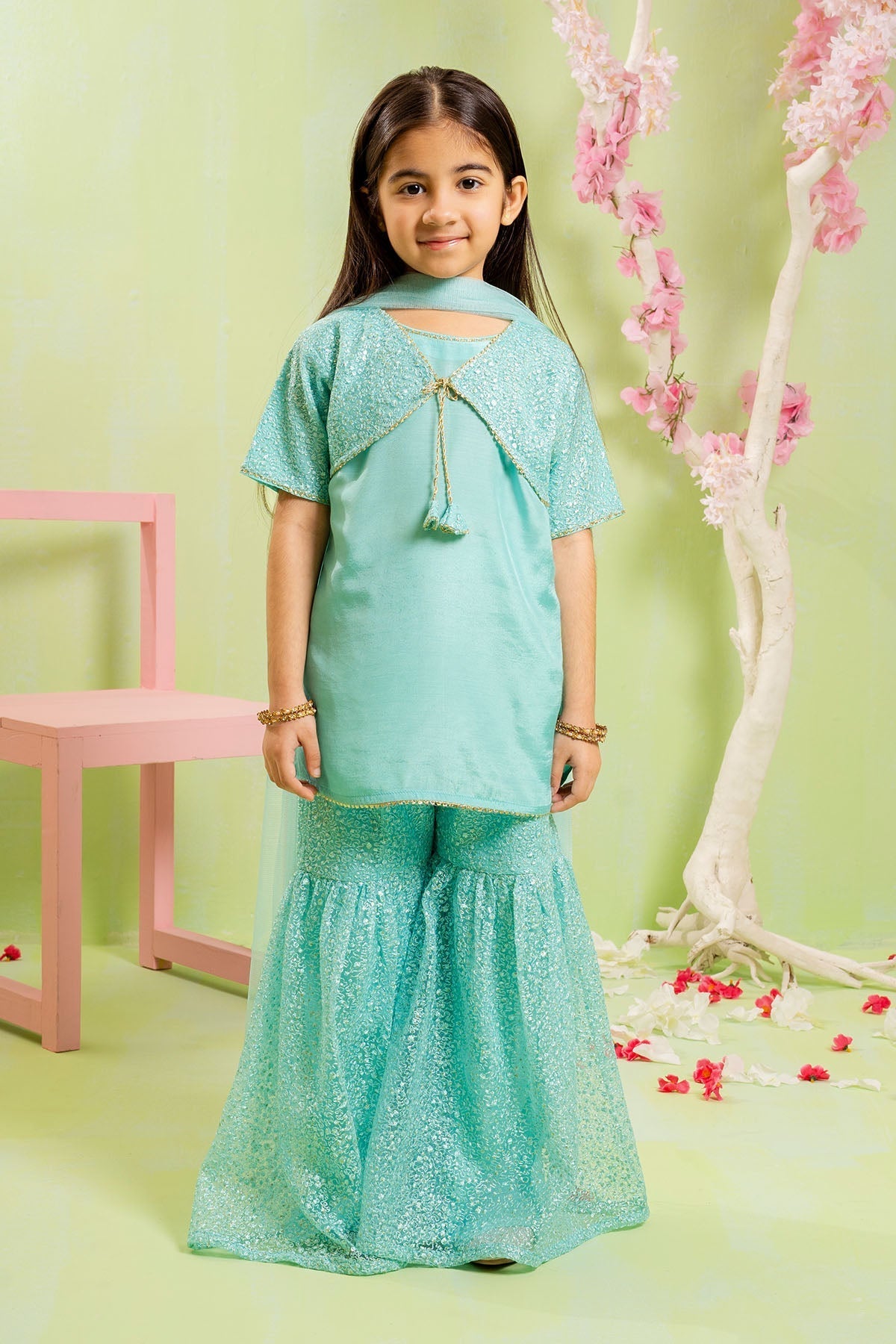 Shop Cotton Silk Embroidered 3 Pc Suitâ??stylish, elegant, and comfy outfit for kids.