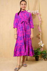 Stylish georgette printed dress for teens â?? a trendy Pakistani maxi dress perfect for casual outings