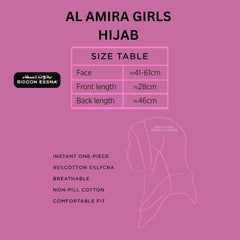 Bidoon Essma Al Amira Hijab Girls-Plain Jersey Cotton Dusty Pink