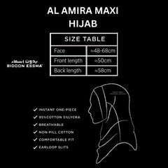 Bidoon Essma Alamira Hijab-Plain Jersey Cotton - Grey
