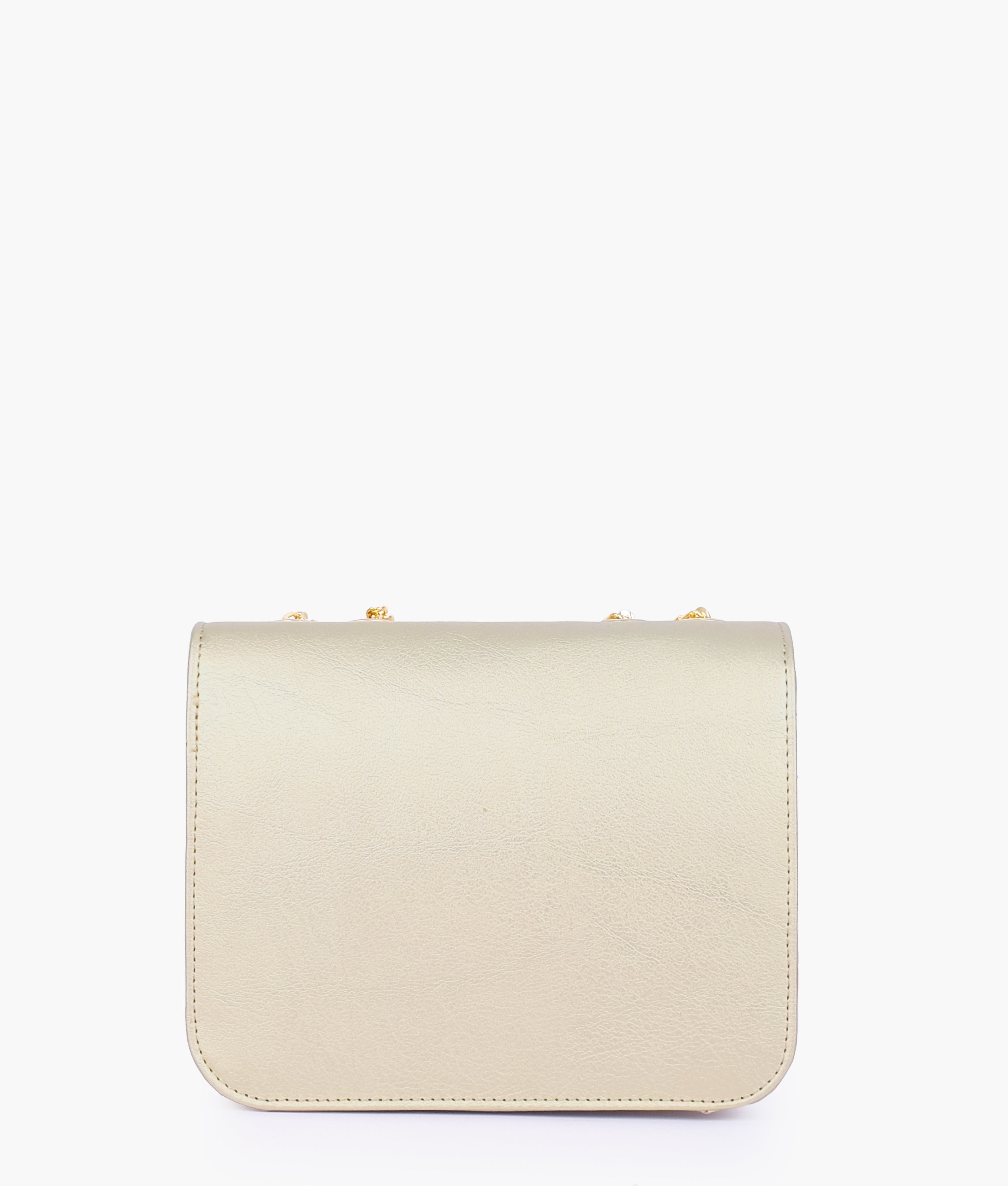 RTW Creation - Golden quilted chain cross-body bag