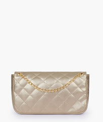 RTW Creation - Golden quilted small shoulder bag with chain