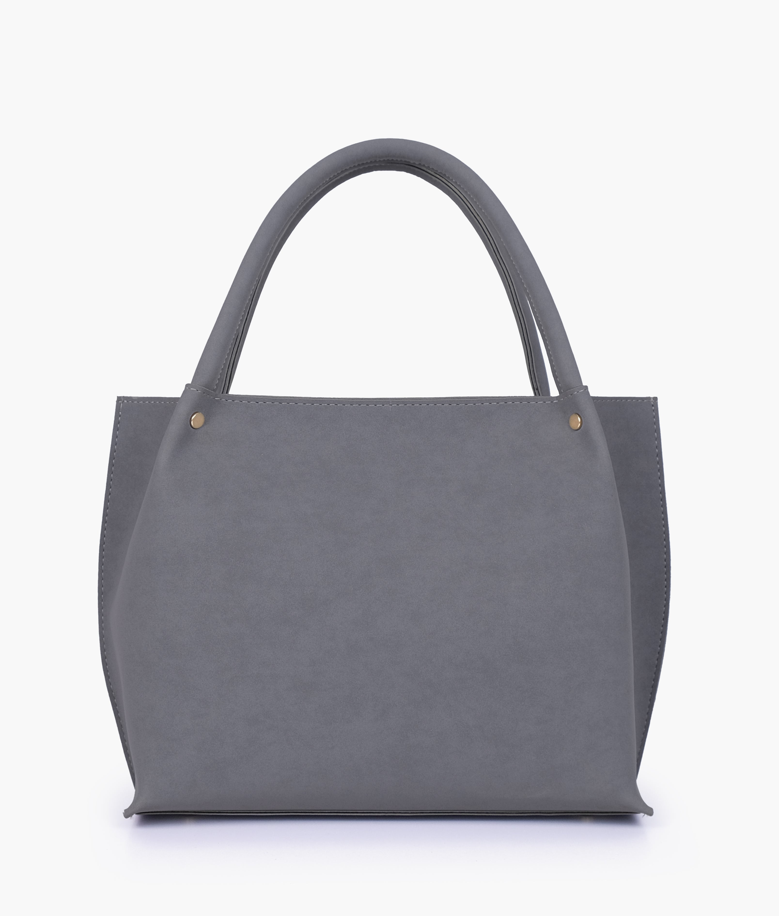 RTW Creation - Grey mocha suede tote bag