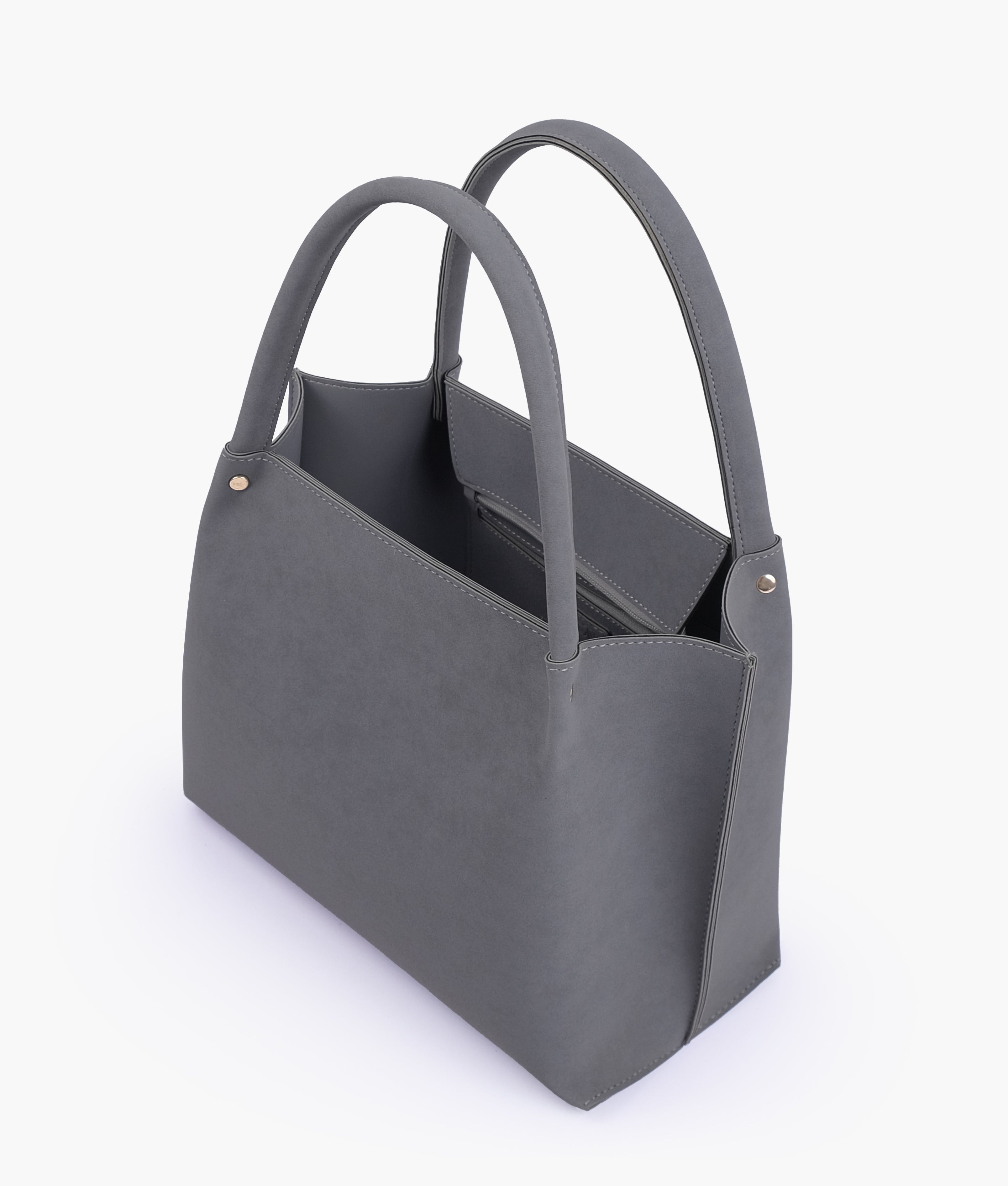 RTW Creation - Grey mocha suede tote bag