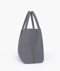 RTW Creation - Grey mocha suede tote bag
