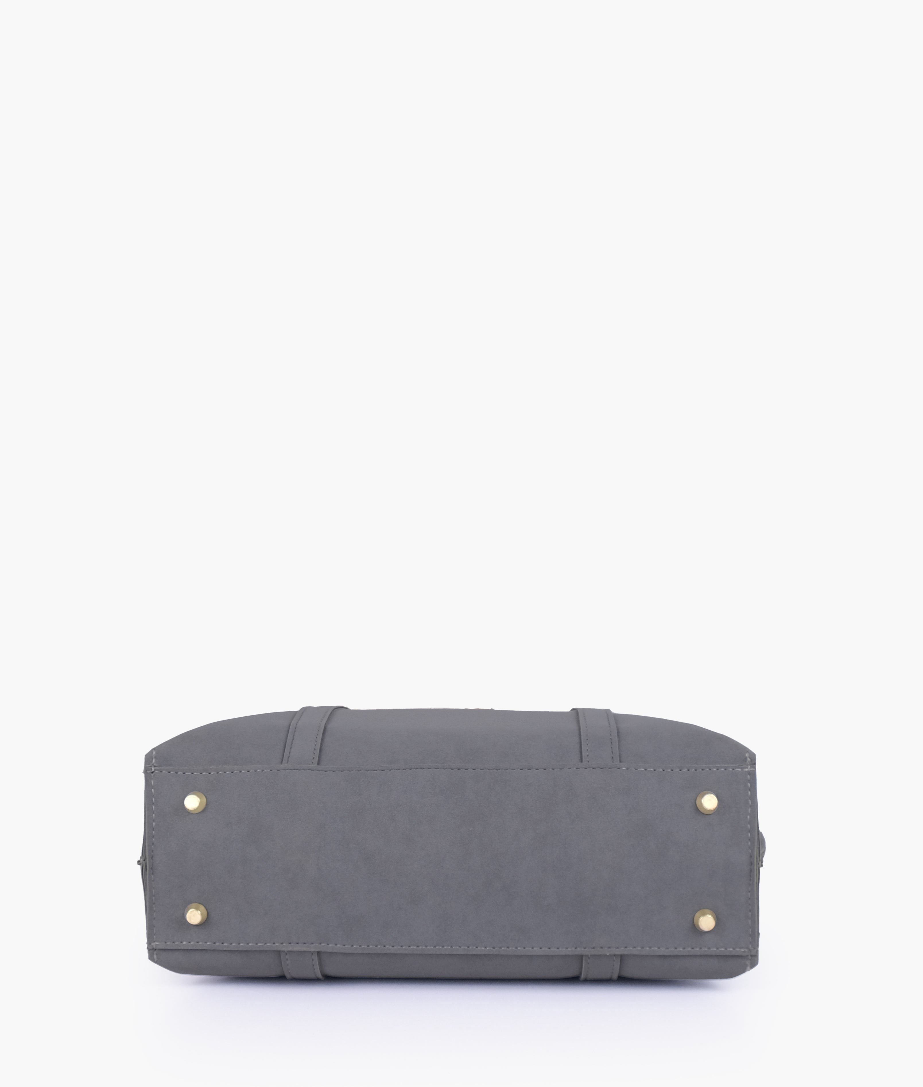 RTW Creation - Grey mocha suede double-handle tote