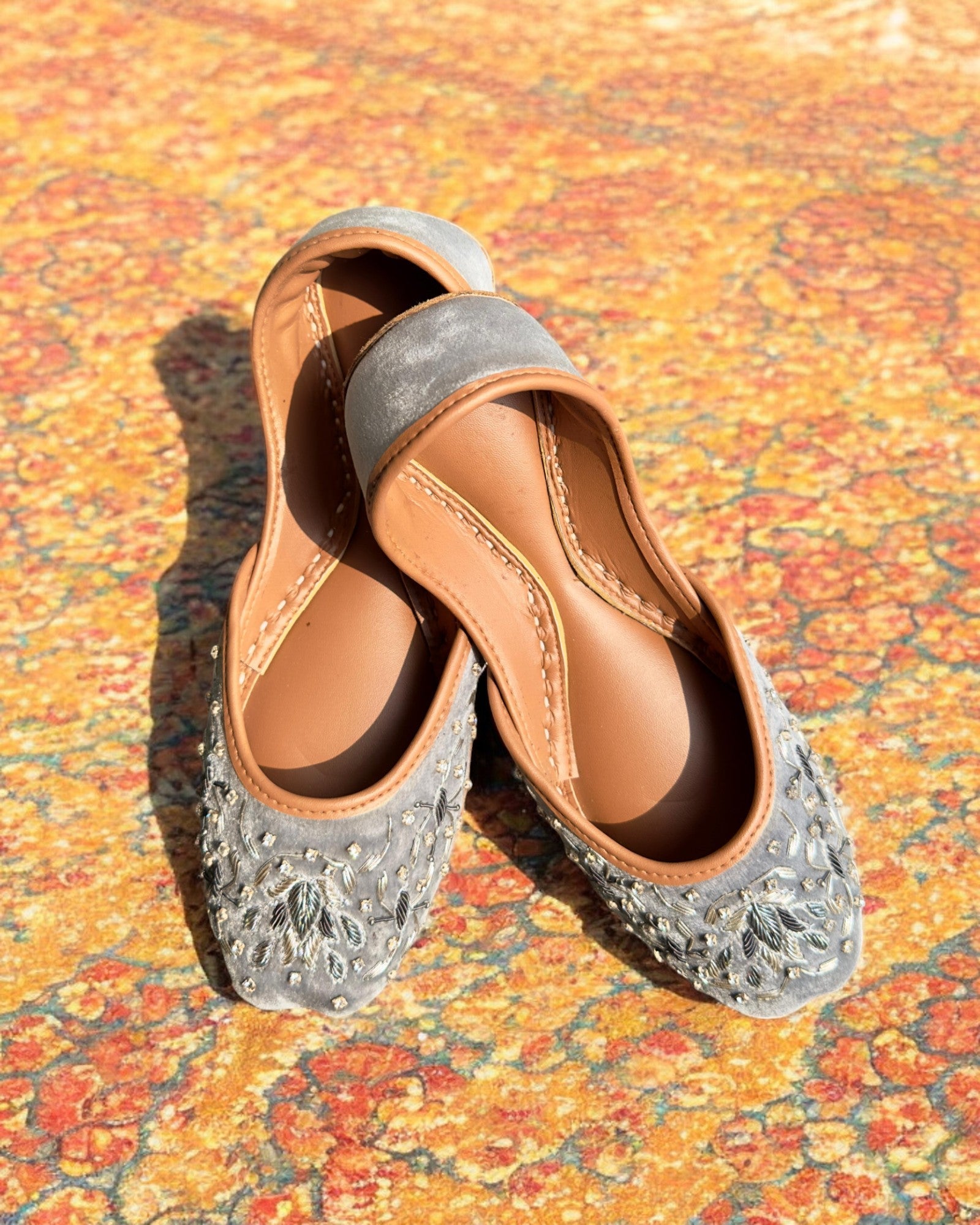 grey wedding jutti shoes