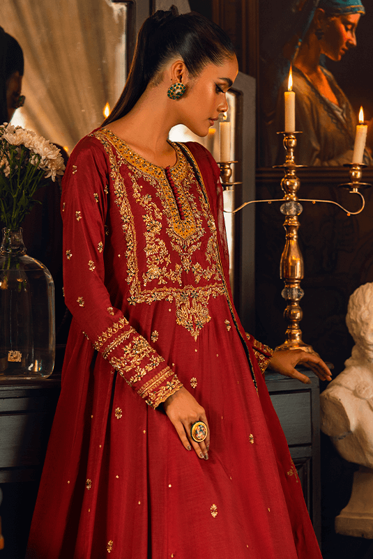 Qarmazi By Zaaviay Stitched Gulnaar (Three Piece)
