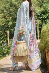 Zoha by Ansab Jahangir Unstitched 3 Piece Luxury Lawn Collection'2024-AJ-LL24-10-Heliconia