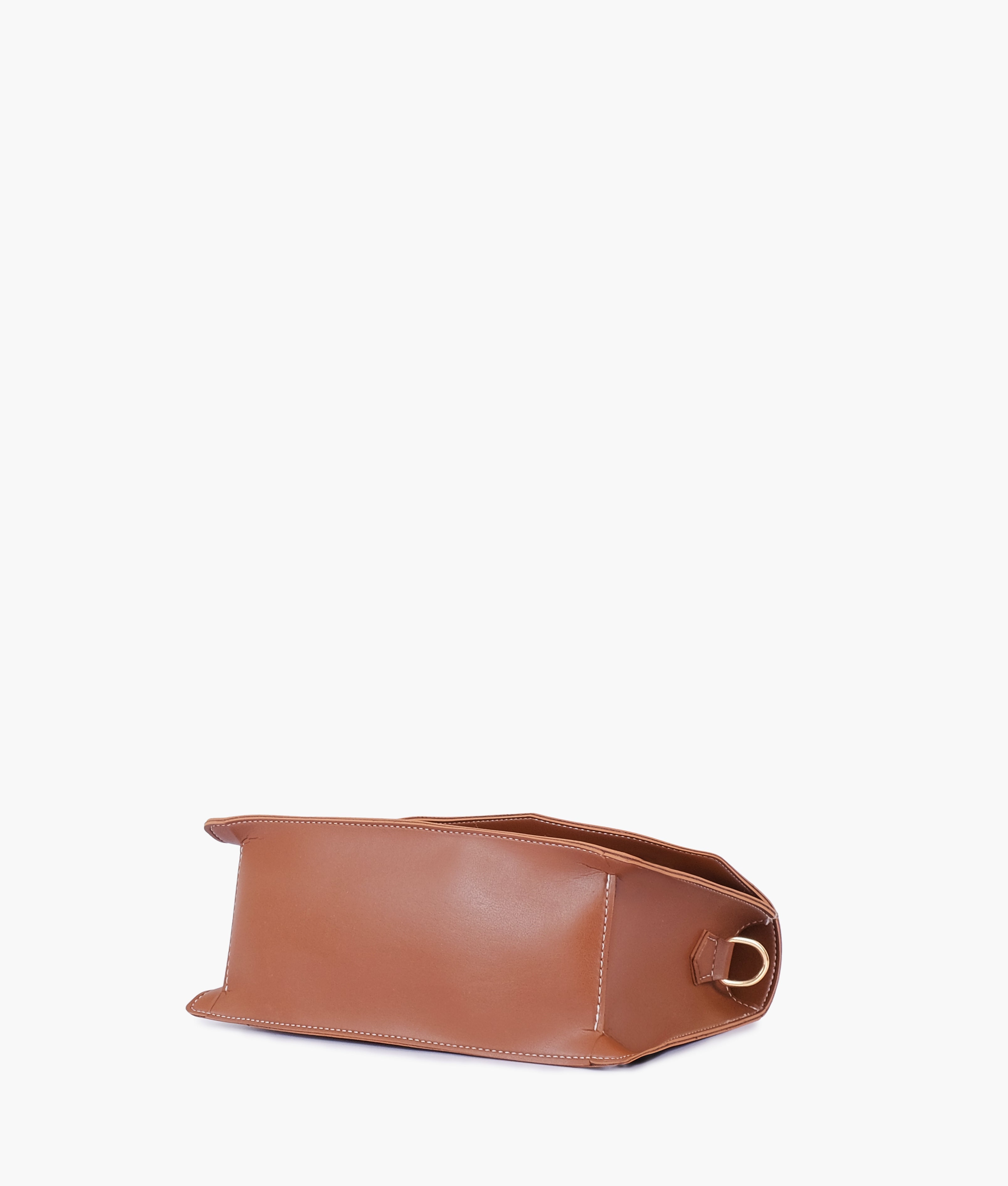 RTW Creation - Brown half flap cross-body bag