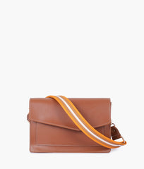 RTW Creation - Brown half flap cross-body bag