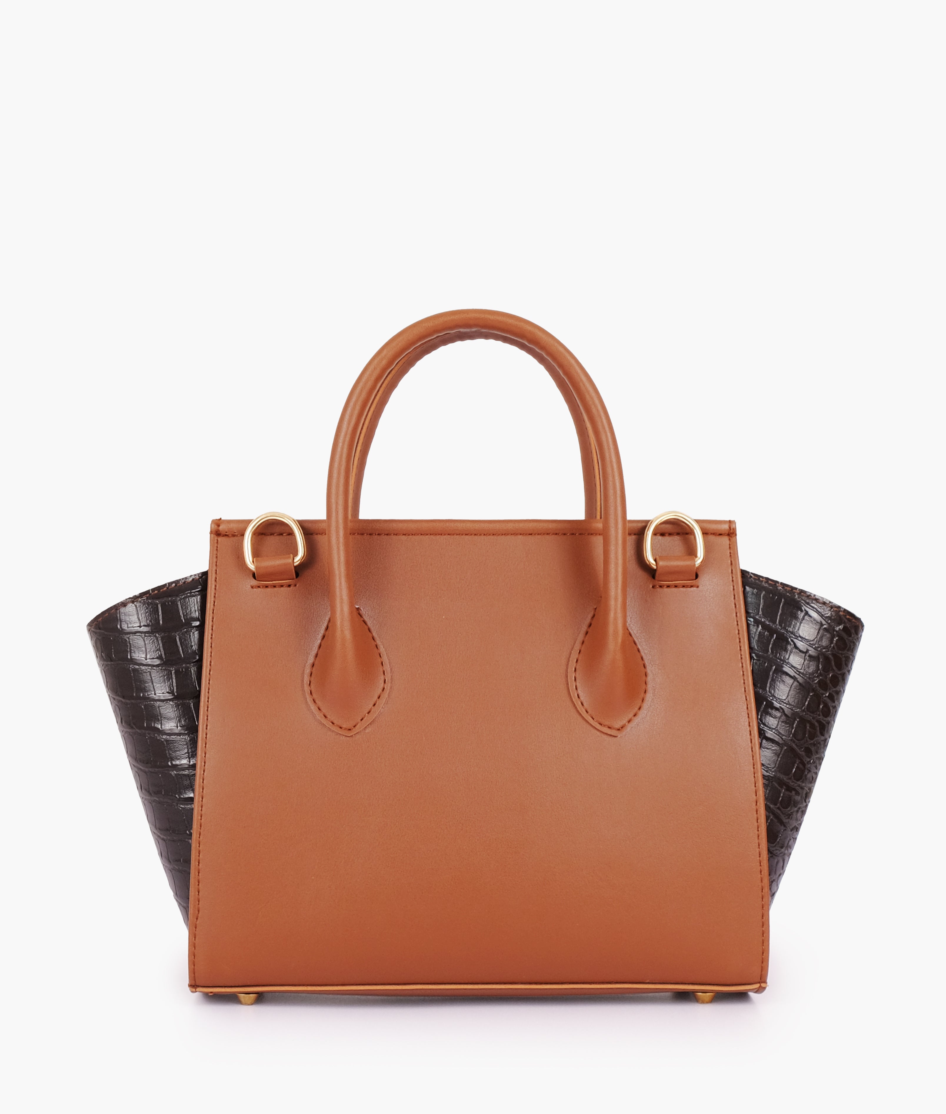 RTW Creation - Brown trapeze handbag