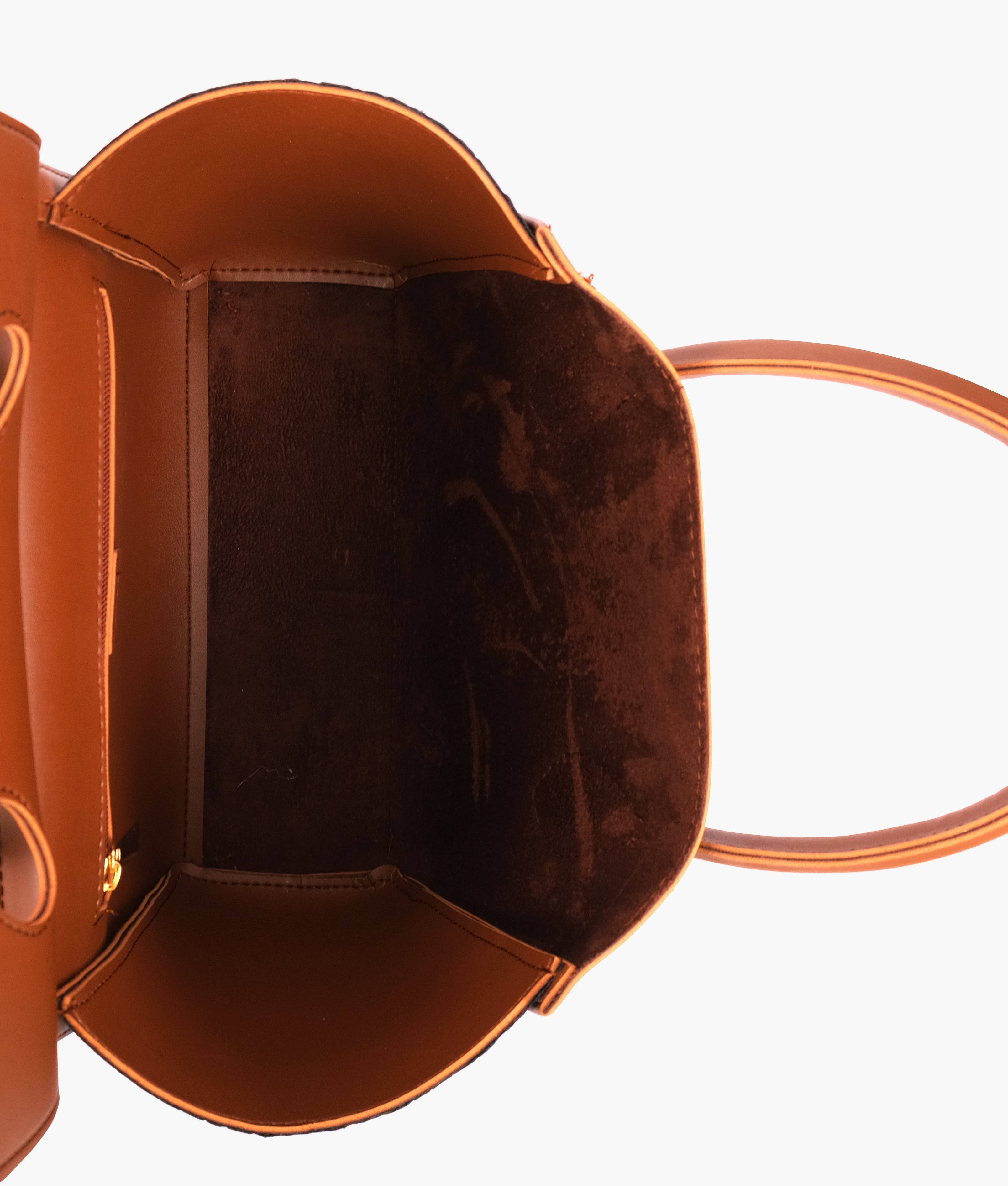 RTW Creation - Brown trapeze handbag