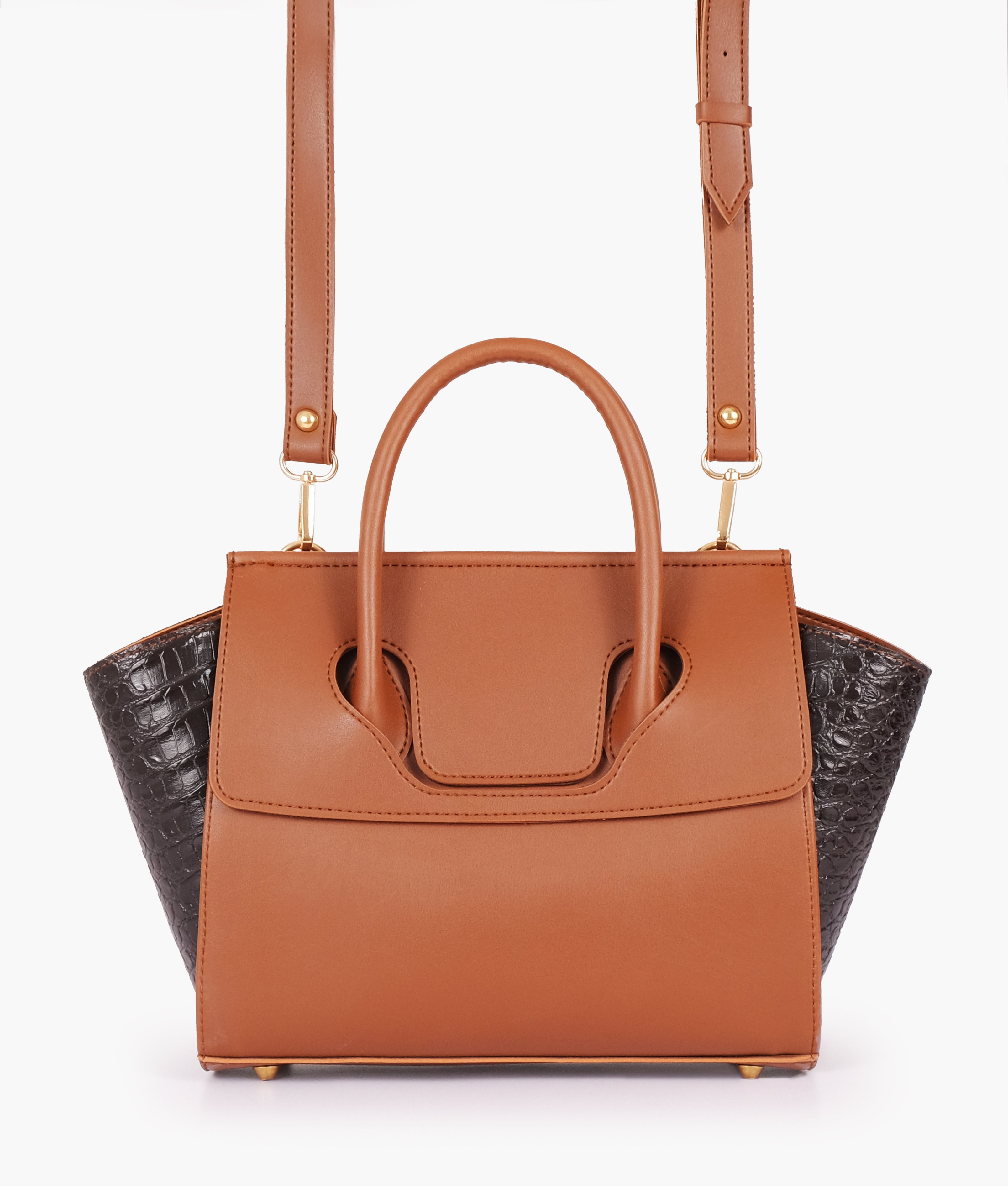 RTW Creation - Brown trapeze handbag