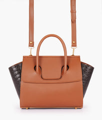 RTW Creation - Brown trapeze handbag