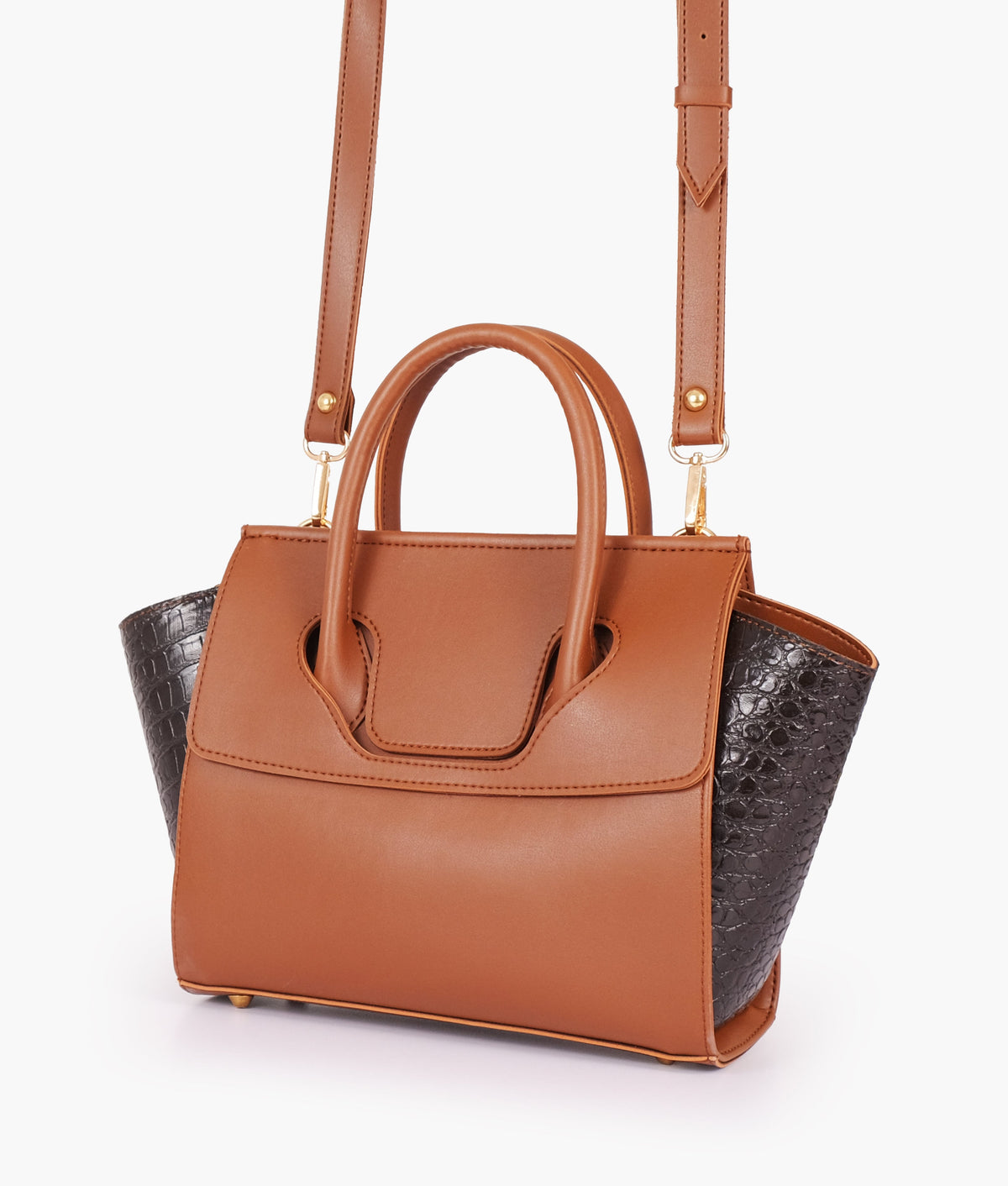 RTW Creation - Brown trapeze handbag