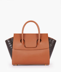RTW Creation - Brown trapeze handbag