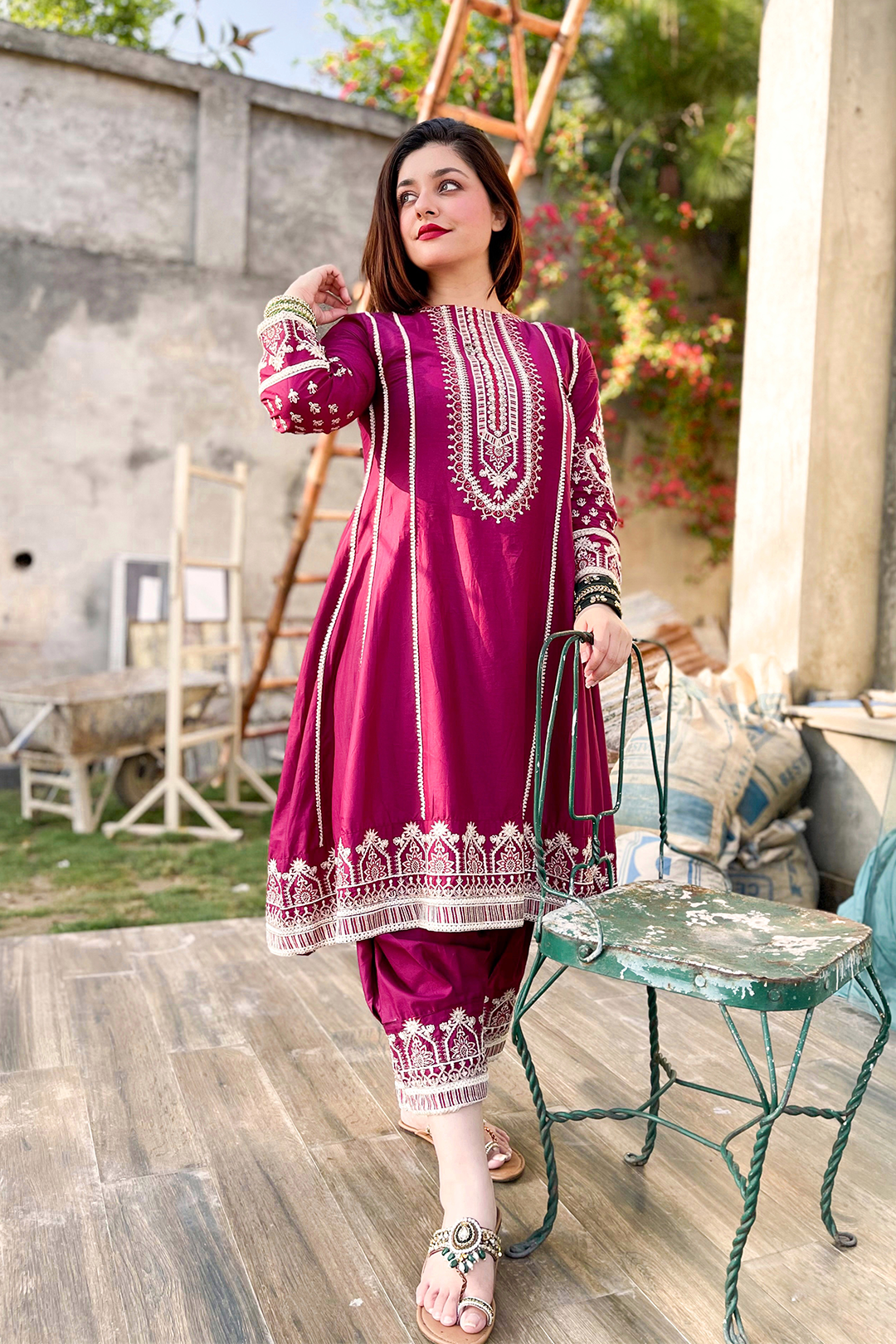 Mannat Clothing Stitched Frock Collection-Haseen Farah Haris