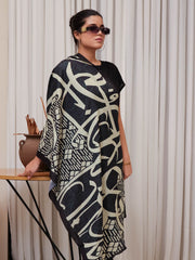 Tng By Md Stole Collection-Mehar Stole (Black And Beige)
