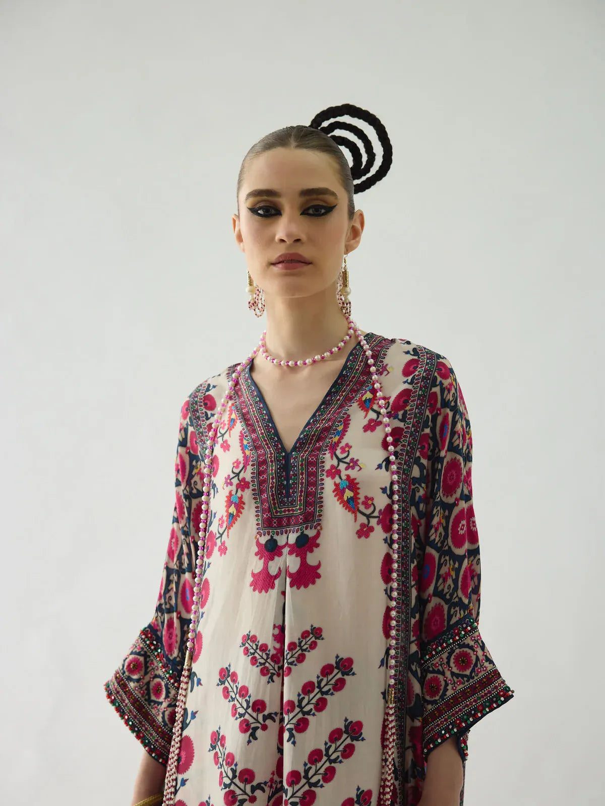 Zara Yamin Stitched 2 Piece Summer Collection-Lara Kaftan Set 2PCs