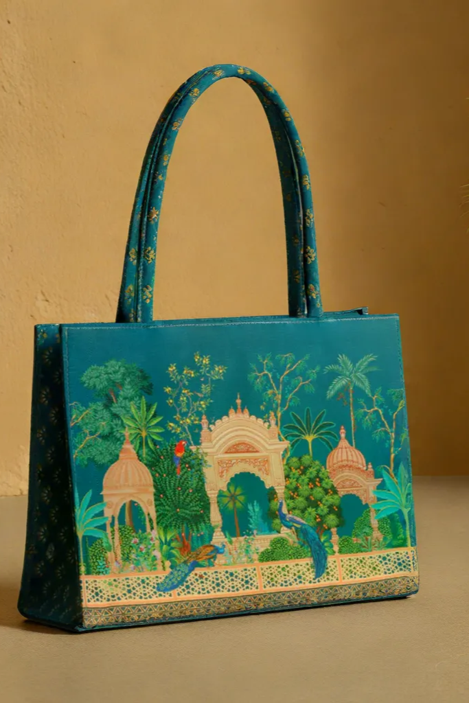 Fineur Canvas Tote Bags Peacock